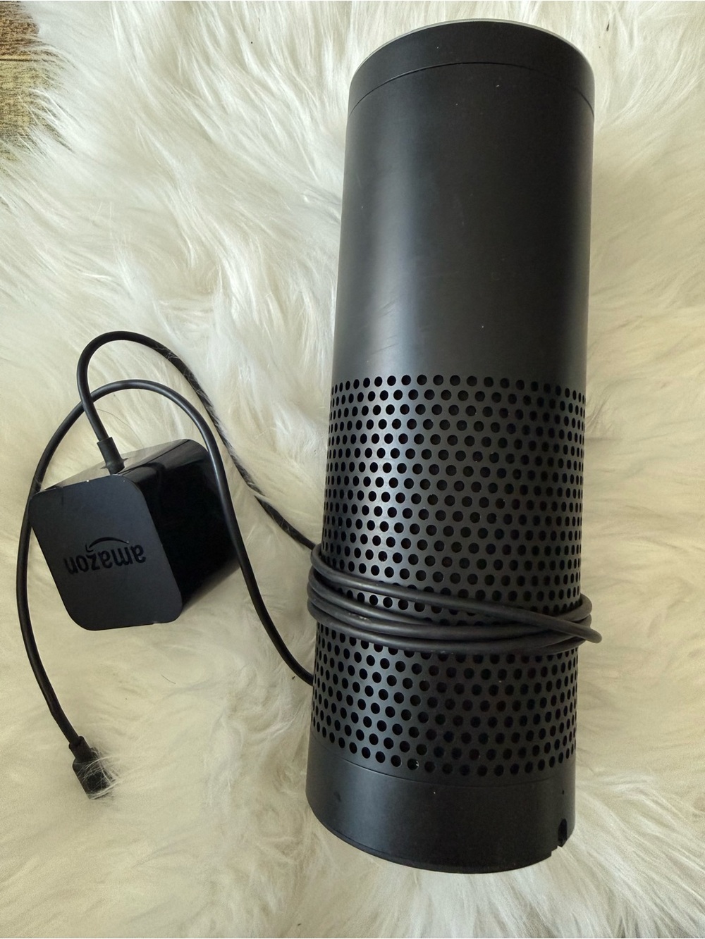 Amazon Echo (Black) Smart Speaker with Power Adapter Used and works great.